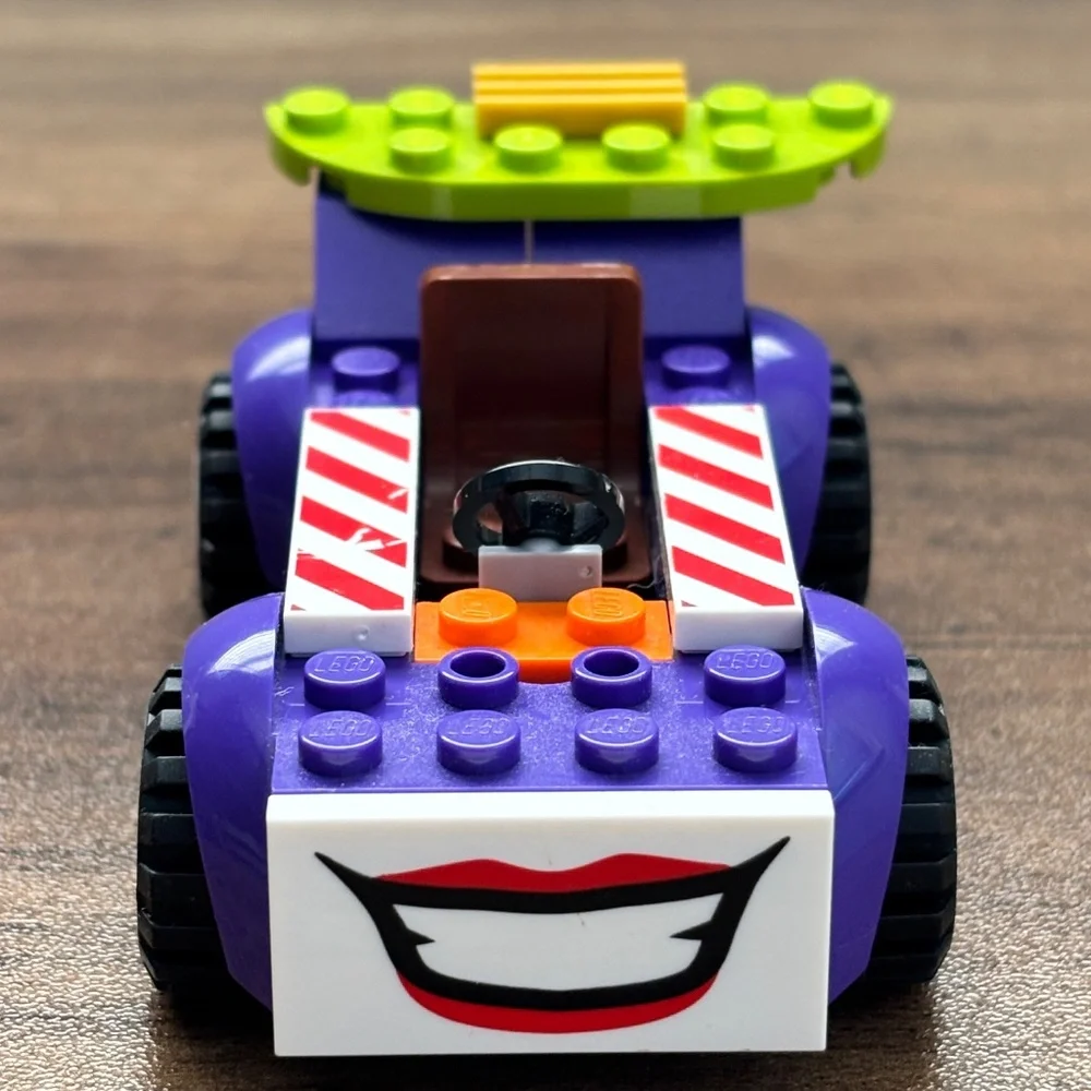 LEGO The Joker Minifigure Hammer Accessory & Car Batcave Attack Set 10763 Toy - Picture 8 of 13
